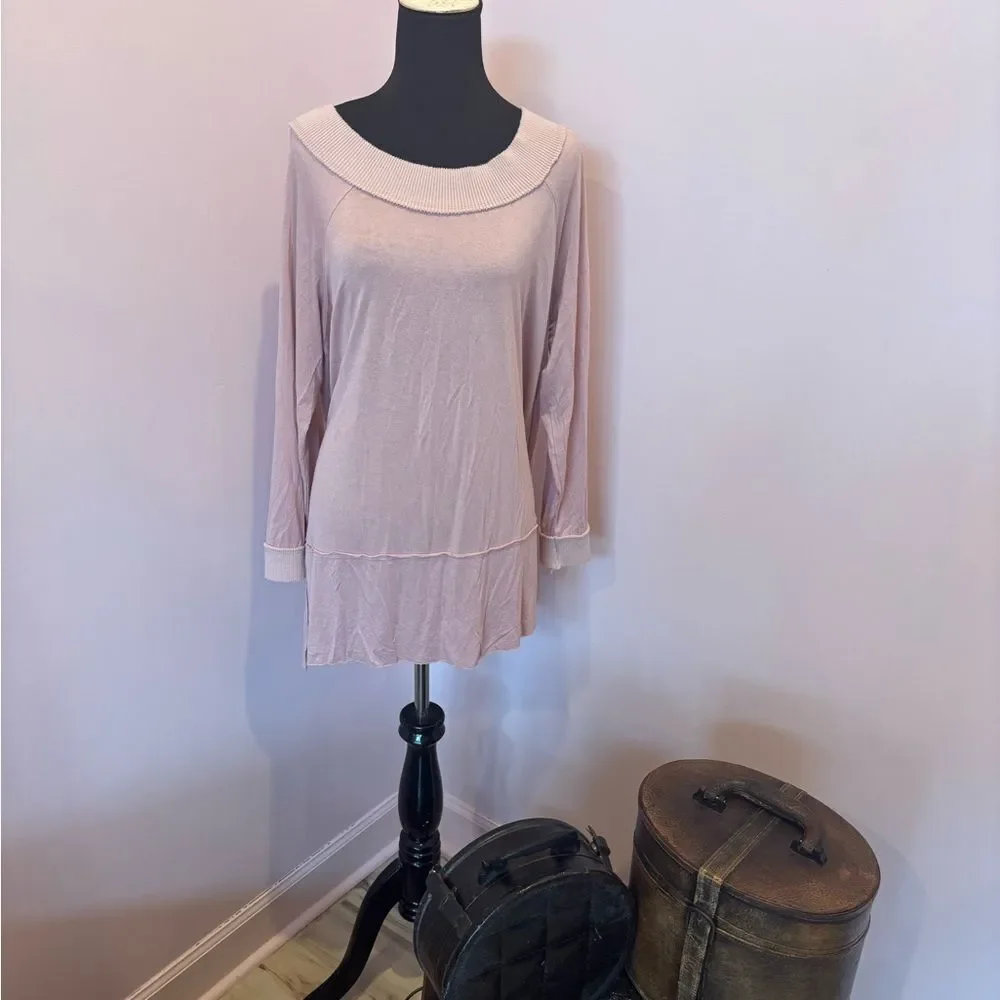 Anthropologie Umgee Soft Blush Long Sleeve Top
